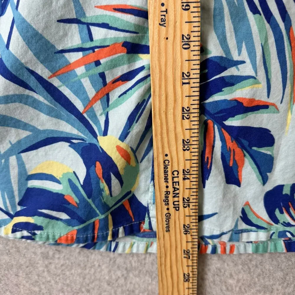 Quicksilver Hawaiian Dutton Down Shirt Boys Large Summer Vacation Beach Cruise